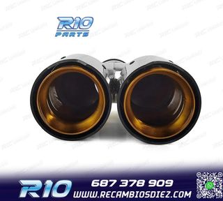 COLA ESCAPE IZQ BMW LOOK M PERFORMANCE DORADO CARBONO