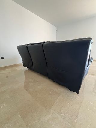 Sofá 3 plazas piel Natuzzi Azul