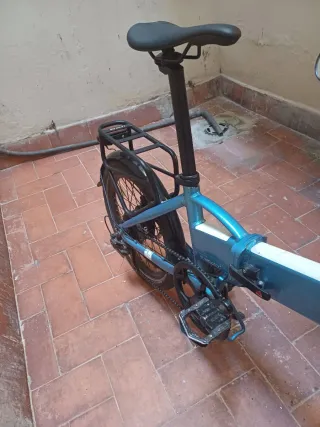Bicicleta Eléctrica Plegable Azul