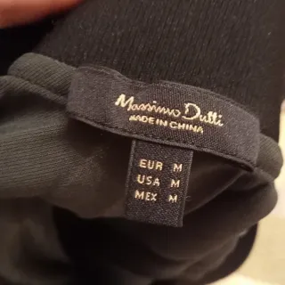 Falda midi Massimo Dutti verde oliva