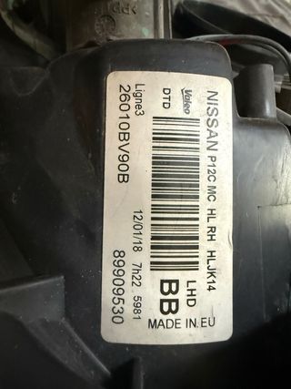 Faro derecho nissan juke