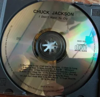 CD Chuck Jackson I Don't Want to Cry