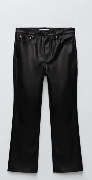 Pantalones ZARA negros efecto piel