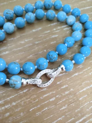Collana Pietra Turchese con Chiusura Argento