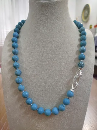 Collana Pietra Turchese con Chiusura Argento