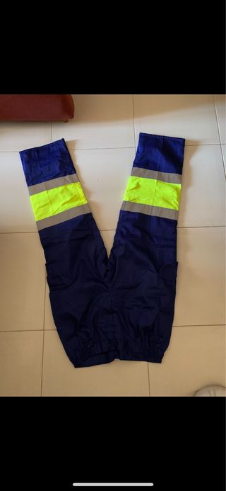 Pantalón de trabajo azul y amarillo Talla M