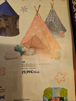Casita Tipi Infantil Corazones Rosa