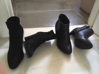 2 Pares Botas Marypaz Negras Talla 35