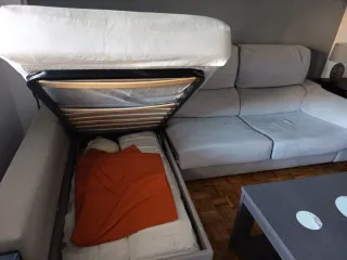 Sofá Cama Gris Claro