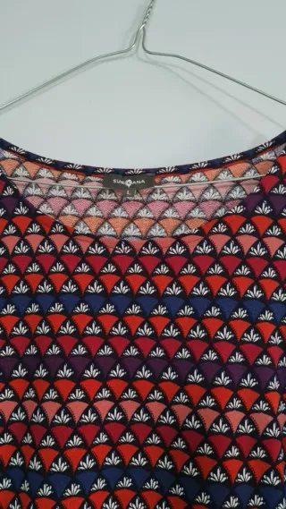 Vestido Surkana Talla L Estampado Triángulos