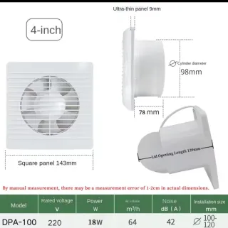 Extractor de baño blanco