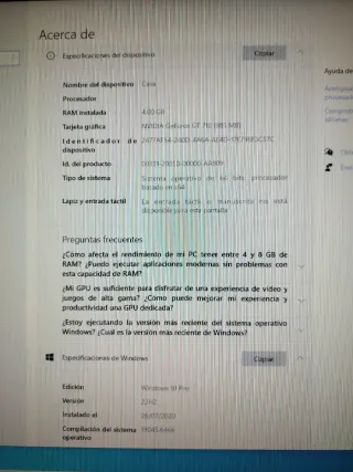 Ordenador Sobremesa  Negro Windows 10 Pro