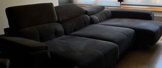 Sofá todo Chaiselongue 3 plazas anchas. Tela.