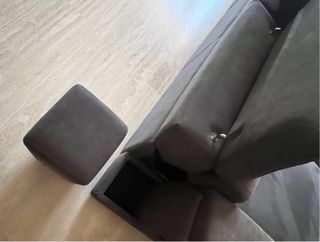 Sofá todo Chaiselongue 3 plazas anchas. Tela.