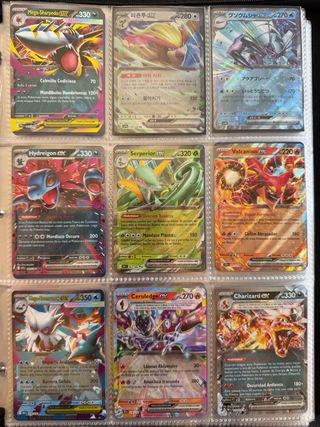 Lote 325 Cartas Pokémon EX y V