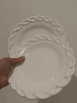 Set 2 Platos Bordallo Pinheiro Blancos