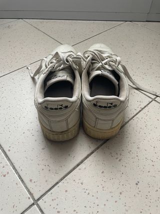 Diadora Game Low Waxed Sneakers Bianche