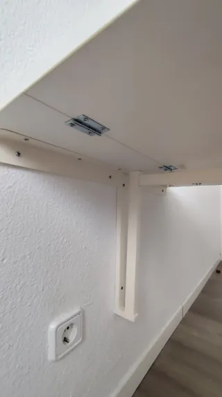 Mesa abatible pared Ikea blanca
