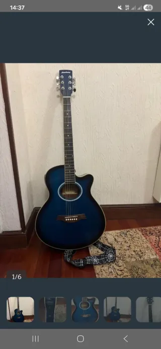 Guitarra Electroacústica Azul