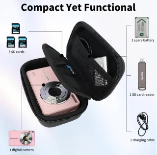 Funda rígida negra para cámara compacta