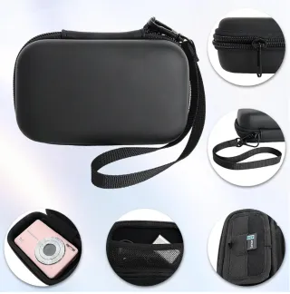 Funda rígida negra para cámara compacta