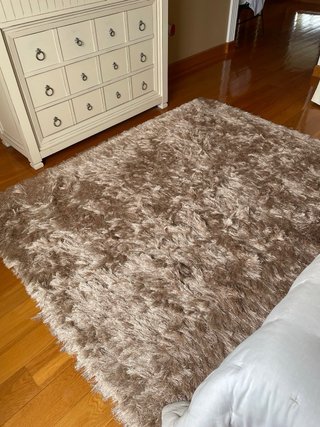 Tappeto Shaggy Beige e Marrone