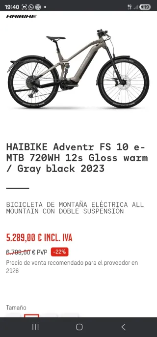 Bicicleta Eléctrica Haibike Adventur 10
