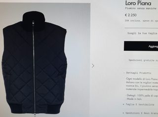 Loro Piana Junior Gilet Piumino Trapuntato Nylon 8
