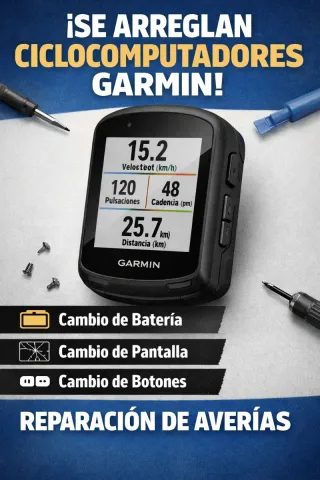 Reparación Ciclocomputadores Garmin y Wahoo