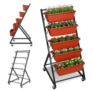 Macetero Vertical con Ruedas