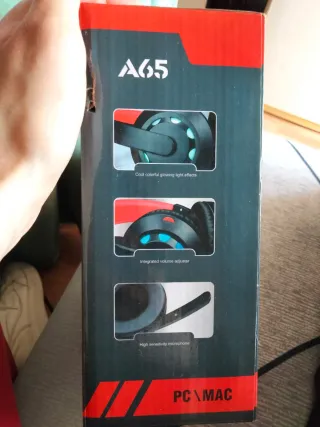 MISDE A65 Gaming Headset Negro/Rojo
