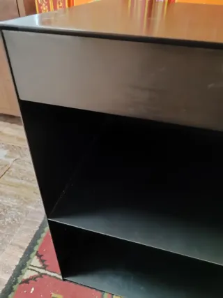 Mesilla metal negra con cajón