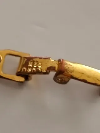 Pulsera Vintage Chapada Oro 22K con Cabujones19cm
