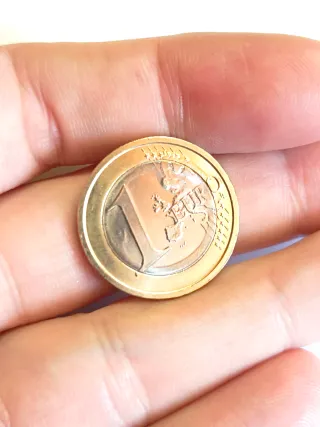 1 Euro Errore di conio metallo in eccesso