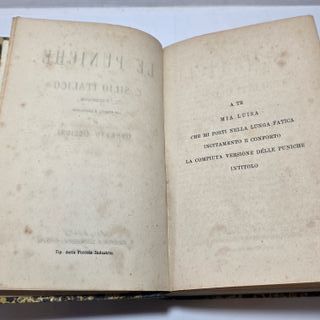 Libro Antico 1878 - Le Puniche di C. Silio Italico