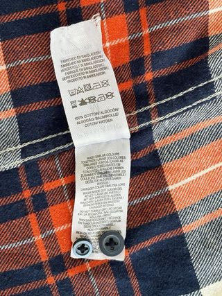 Camisa cuadros hombre Primark Talla M 100% Algodón