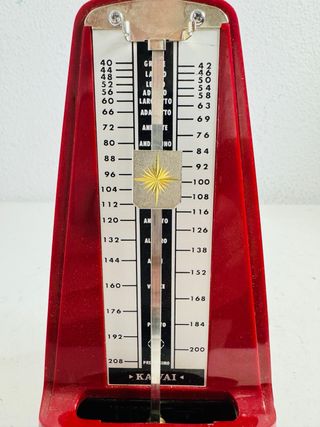 Metrónomo Kawai Rojo Vintage Japón 1970s