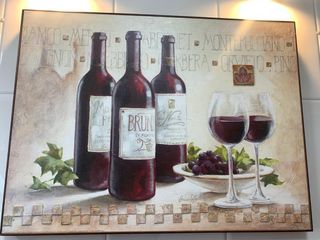 Cuadro Claudia Ancillotti Vino y Uvas 82x61x 5