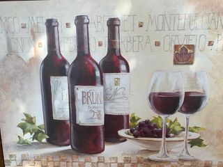 Cuadro Claudia Ancillotti Vino y Uvas 82x61x 5