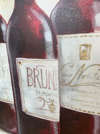 Cuadro Claudia Ancillotti Vino y Uvas 82x61x 5