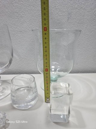 7 pezzi vetro trasparente