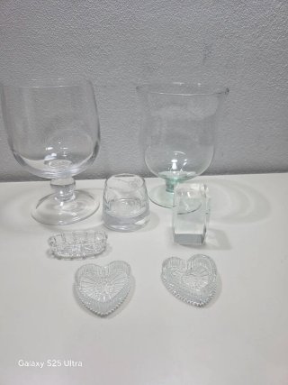 7 pezzi vetro trasparente