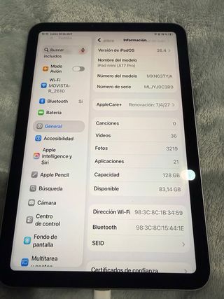 iPad mini 7 Plata