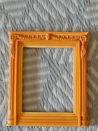 Marcos de resina para pintar (naranja y blanco)