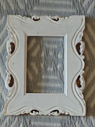 Marcos de resina para pintar (naranja y blanco)