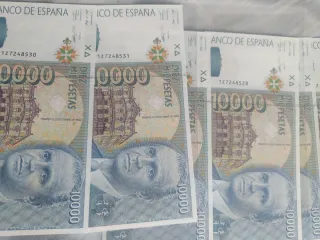 10000 Pesetas 1992 Billetes Correlativos