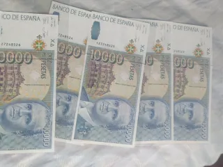 10000 Pesetas 1992 Billetes Correlativos