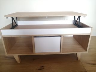 Mesa de centro elevable madera