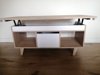 Mesa de centro elevable madera