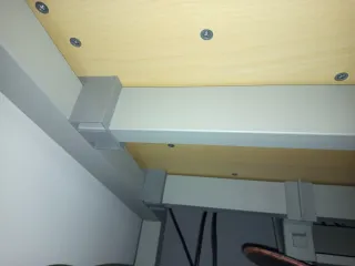 Escritorio, mesa trabajo + L madera y metal